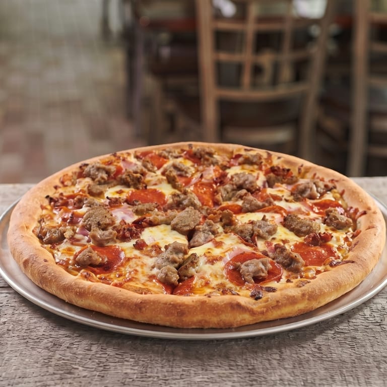 Indulge in Our Meat Lovers Pizza